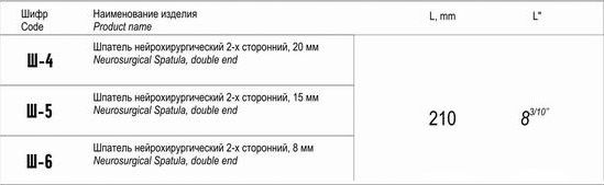Шпатель нейрохирургический 2-х сторонний Шпатель нейрохирургический 2-х сторонний