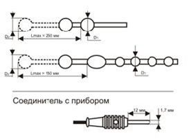 Провод-электрод для чреспищевой кардиостимуляции ПЭДСП-2 (2x контактный) Провод-электрод для чреспищевой кардиостимуляции ПЭДСП-2 (2x контактный)